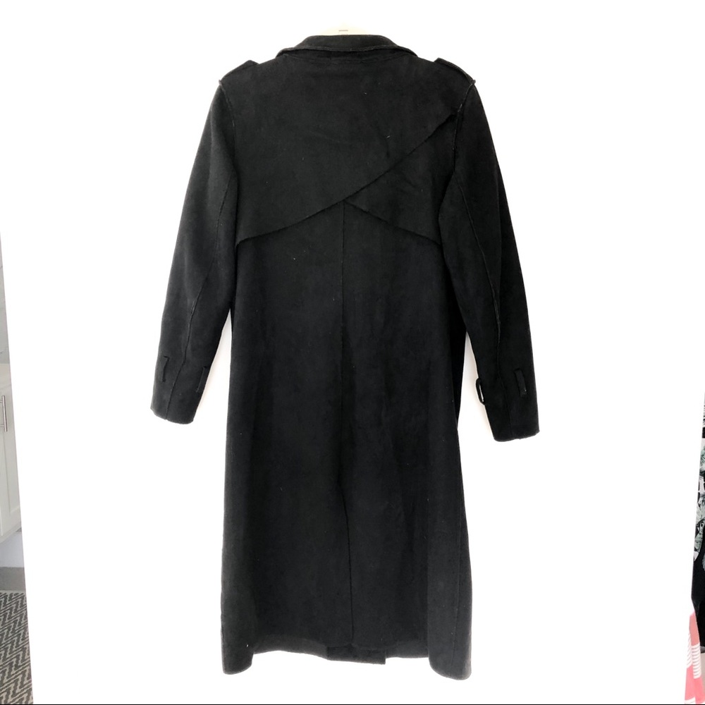 Neiman Marcus Trench Style Faux Suede Jacket - Picture 2 of 9